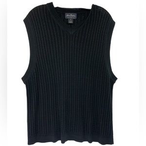Johnny Walker Silk/Linen Blend Mens Sz XL Cable Knit V-Neck Golf‎ Vest (BB25)